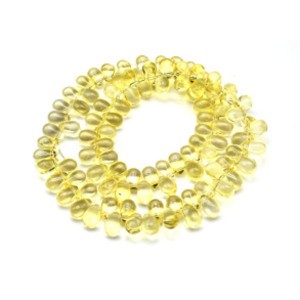 Бусины из чешского стекла капля 6*9мм, цвет  желтый, 36см, 98 бусин