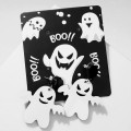 Серьги акрил "Хэллоуин" привидение, цвет белый в чёрном металле