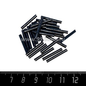 Стеклярус PRECIOSA 20 мм граненый, 23980 черный, 20 штук/упаковка