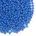 Бисер Чехия, размер 10, арт. 37136 непрозрачный голубой, темно-голубое отверстие, 10 грамм/упаковка