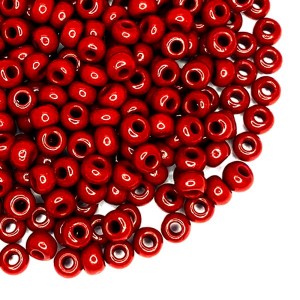 Бисер Чехия непрозрачный, размер 8, арт. 93300 красно-коричневые тона, 10 грамм