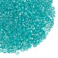 Бисер Чехия, 10 размер, арт. 38155 прозрачный, окрашеное отверстие, мятные тона, 10 грамм/упаковка