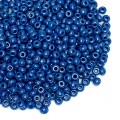 Бисер Чехия, 10 размер, арт. 38220 непрозрачный блестящий, синие тона, 10 грамм/упаковка