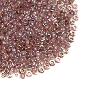 Бисер Чехия, 10 размер, арт. 38117 прозрачный, цветное отверстие, коричневые тона, 10 грамм/упаковка