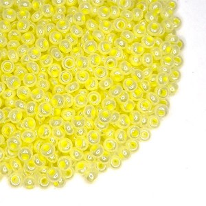 Бисер Чехия, 10 размер, арт. 37185 непрозрачный  блестящий, желтые  тона, 10 грамм/упаковка