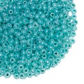 Бисер Чехия, 10 размер, арт. 37158 непрозрачный блестящий, цветное отверстие, мятные тона, 10 грамм/упаковка