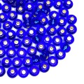 Бисер Чехия, 6 размер, арт. 67300 прозрачный "Огонек" темно-синие тона, 10 грамм/упаковка