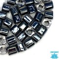 Бисер TOHO CUBE 4 мм цвет 344 прозрачный хрусталь черное внутреннее отверстие  Япония 5 граммов