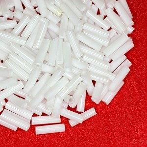 Стеклярус 7мм Китай, цвет Белоснежный, 30 грамм/упаковка