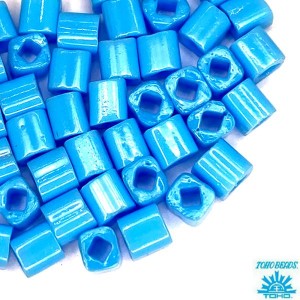 Бисер TOHO CUBE 4 мм цвет 43 голубой непрозрачный Япония 5 граммов