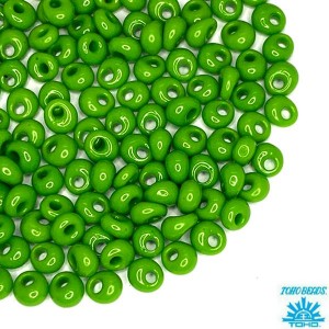 Бисер TOHO Magatama 3 мм цвет 47 непрозрачный темно-салатовый Япония 5 граммов