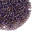Бисер Чехия "Огонек" черничный радужный размер 10, арт. 27019, 10 грамм