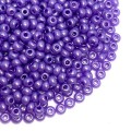 Бисер Чехия 10 размер непрозрачный сиреневый жемчужный блеск 17728, уп. 10 грамм