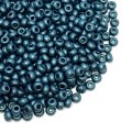 Бисер Чехия непрозрачный темно-зеленый матовый размер 10, арт. 28958m упаковка 10 грамм