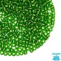 Бисер TOHO №11 цвет 0027 зеленый внутреннее серебрение ЯПОНИЯ пакет 10 граммов