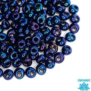 Бисер TOHO Magatama 3 мм цвет 82 синий ирис Япония 5 граммов
