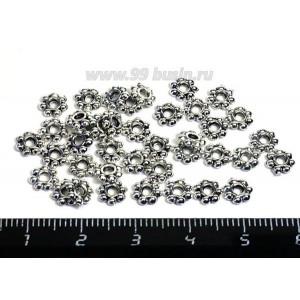 Разделитель Ромашка 6*1,5 мм никель 40 шт/упак Разделитель Ромашка 6*1,5 мм никель 40 шт/упак