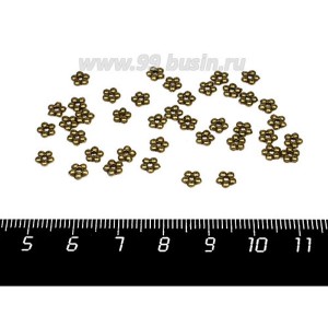 Разделитель Цветочек 5*1,3 мм, цвет бронза 40 штук/упаковка