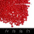 Бусины пластик 3 мм, цвет Жемчужный Красный 16 гр/ок 1100 штук/упаковка