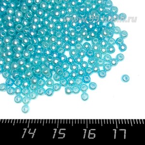 Бусины пластик 3 мм, цвет Жемчужный Голубой 16 гр/ок 1100 штук/упаковка
