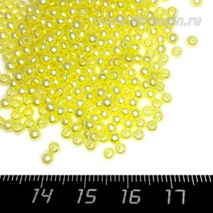 Бусины пластик 3 мм, цвет Жемчужный Медовый 16 гр/ок 1100 штук/упаковка