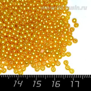 Бусины пластик 3 мм, цвет Жемчужный Темно-Песочный, 16 гр/ок 1100 штук/упаковка