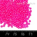 Бусины пластик 3 мм, цвет Жемчужный Ярко-Розовый, 16 гр/ок 1100 штук/упаковка