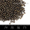 Бусины пластик 3 мм, цвет Жемчужный Темный Шоколад, 16 гр/ок 1100 штук/упаковка
