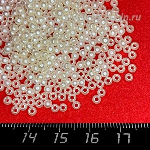 Бусины пластик 3 мм, цвет Жемчужный, 16 гр/ок 1100 штук/упаковка