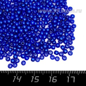 Бусины пластик 3 мм, цвет Жемчужный Синий, 16 гр/ок 1100 штук/упаковка