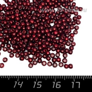 Бусины пластик 3 мм, цвет Жемчужный Гранатовый, 16 гр/ок 1100 штук/упаковка