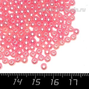 Бусины пластик 4 мм, цвет Жемчужный Розовый, 18 гр/ок 600 штук/упаковка