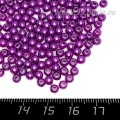 Бусины пластик 4 мм, цвет Жемчужный Фиолетовый, 18 гр/ок 600 штук/упаковка