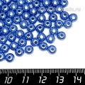 Бусины пластик 6 мм, цвет Жемчужный Светло-Синий 20 гр/ок 190 штук/упаковка