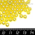 Бусины пластик 6 мм, цвет Жемчужный Медовый 20 гр/ок 190 штук/упаковка