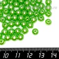 Бусины пластик 6 мм, цвет Жемчужный Зеленый, 20 гр/ок 190 штук/упаковка