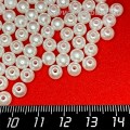 Бусины пластик 6 мм, цвет Жемчужный Белый, 20 гр/ок 190 штук/упаковка
