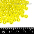 Бусины пластик 6 мм, цвет Жемчужный Желтый, 20 гр/ок 190 штук/упаковка