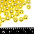 Бусины пластик 8 мм, цвет Жемчужный Медовый 20 гр/ок 75 штук/упаковка