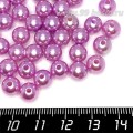 Бусины пластик 8 мм, цвет Жемчужный Лавандовый, 20 гр/ок 75 штук/упаковка