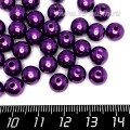 Бусины пластик 8 мм, цвет Жемчужный Фиолетовый, 20 гр/ок 75 штук/упаковка
