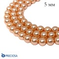 Жемчуг (иск.) хрустальный Preciosa Maxima 5 мм Peach 10 штук Чехия