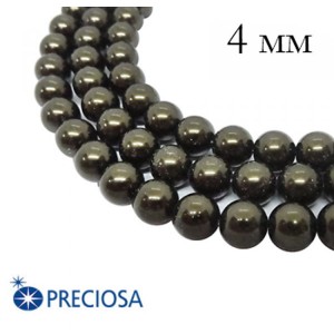 Жемчуг (иск.) хрустальный Preciosa Maxima 4 мм Dark Green 10 штук/упаковка Чехия