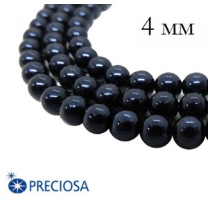 Жемчуг (иск.) хрустальный Preciosa Maxima 4 мм Dark Blue 10 штук/упаковка Чехия