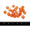 Бусина акриловая граненая 8 мм оранжевая прозрачная 30 штук/упаковка