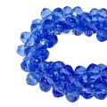 Бусина хрустальная Рондель 8*6 мм светлый синий около 40 см/нить