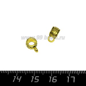 Бейл Восточный, 10,5*5,5 мм, отверстие 4 мм, цвет золото, 1 штука Бейл Восточный, 10,5*5,5 мм, отверстие 4 мм, цвет золото, 1 штука