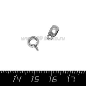 Бейл Гигант без декора №2, 11,5*5 мм, отверстие 3 мм, цвет серебро, 10 штук/упаковка Бейл Гигант без декора №2, 11,5*5 мм, отверстие 3 мм, цвет серебро, 10 штук/упаковка