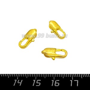 Замок - карабин лобстер 16 мм цвет золотистый без колечек, 1 штука Замок - карабин лобстер 16 мм цвет золотистый без колечек, 1 штука