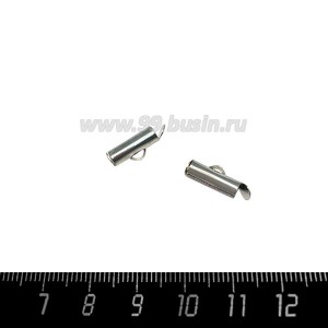 Концевик трубка нержавеющая сталь 13*6 мм, 2 штуки/упаковка